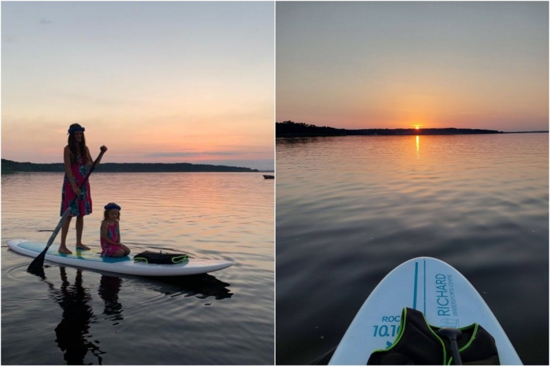 Поездка на SUP на закате + сауна для 2 человек