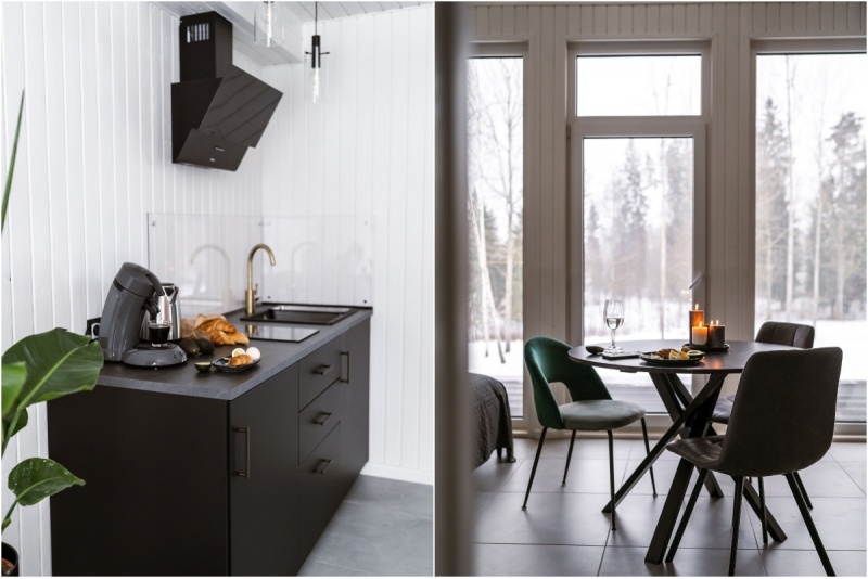Романтическая ночёвка с сауной в „Sniegi design cabin“