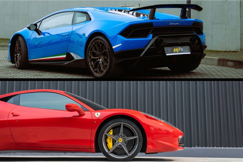 Izmēģini Ferrari 458 VS Huracan Performante pa ceļu izvēlētajā pilsētā