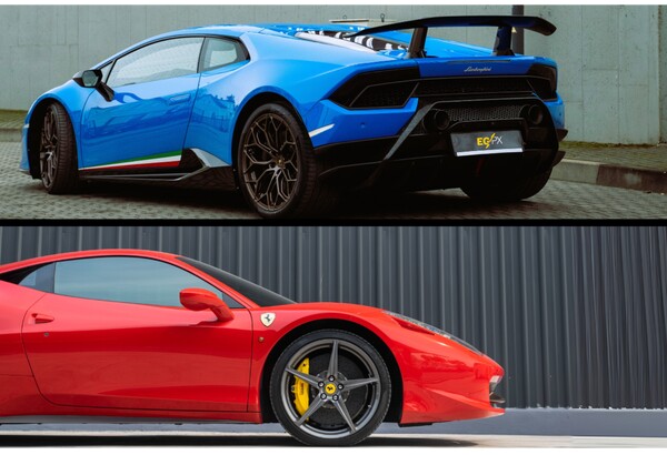 Тест-драйв Ferrari 458 VS Huracan Performante на дороге в выбранном вами городе