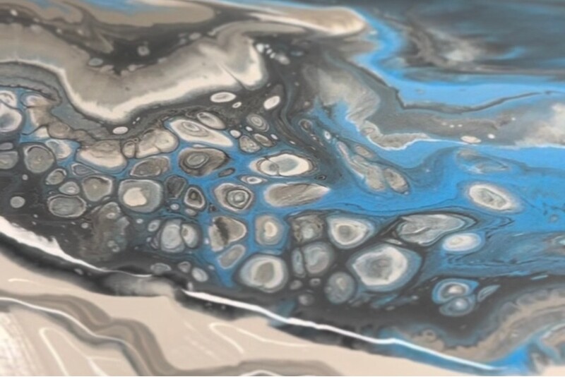 Glezna  FLUID ART tehnikā – meistarklase 1 personai