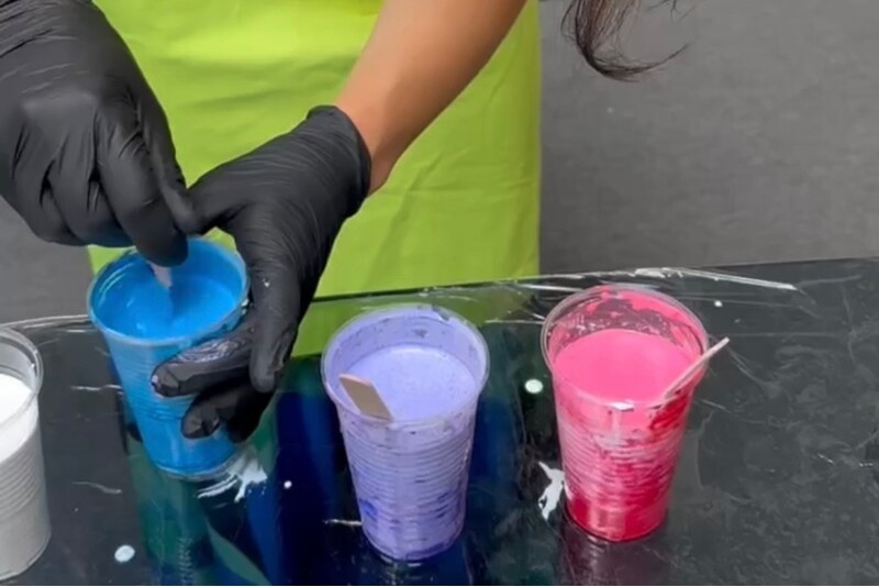Glezna  FLUID ART tehnikā – meistarklase 1 personai