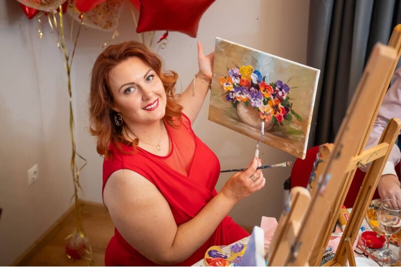 Рисование на холстах в творческой мастерской "Art&Wine"