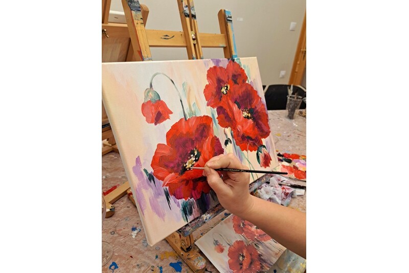 Рисование на холстах в творческой мастерской "Art&Wine"