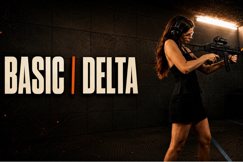 Стрельба по схеме „Basic Delta“ для одного человека на стрельбище Gunrange