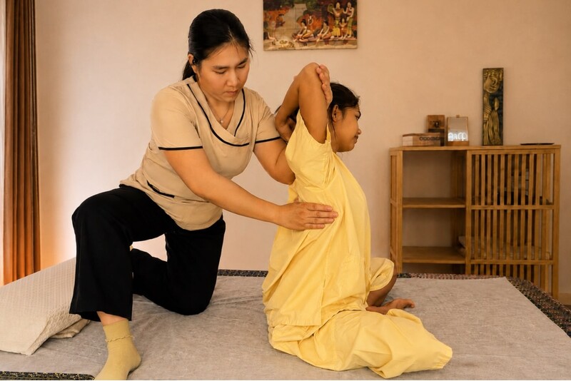 Tradicionālā Taizemes masāža studijā „Sawasdee Thai Massage“