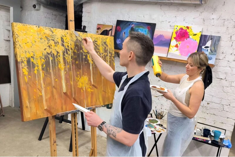 Premium radošs randiņš diviem studijā  „Paint & Progress“