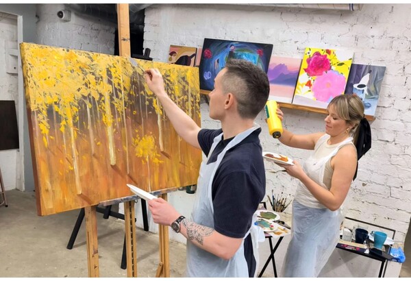 Premium radošs randiņš diviem studijā  „Paint & Progress“