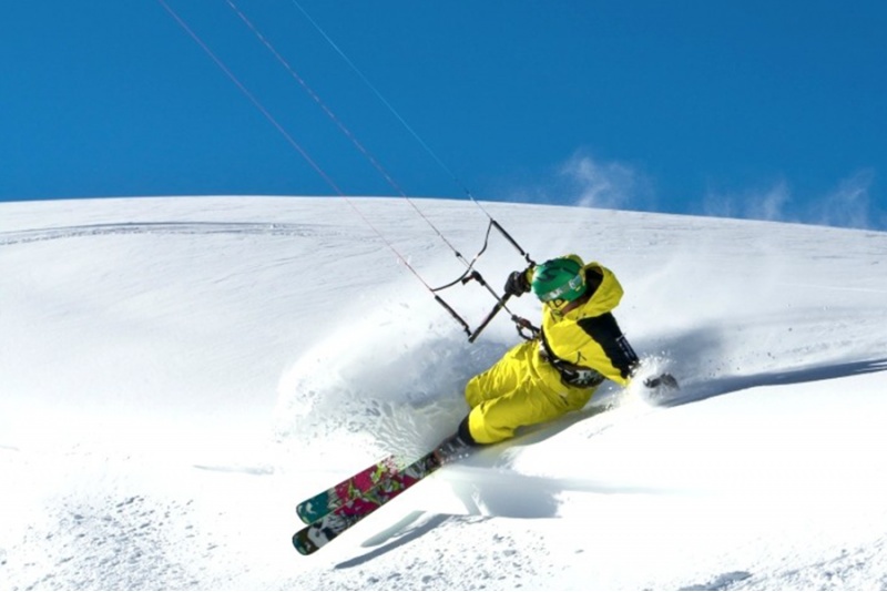 Зимний кайтсерфинг, или "Snowkite", в Вирумаа