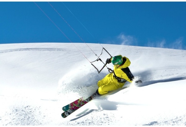 Зимний кайтсерфинг, или "Snowkite", в Вирумаа