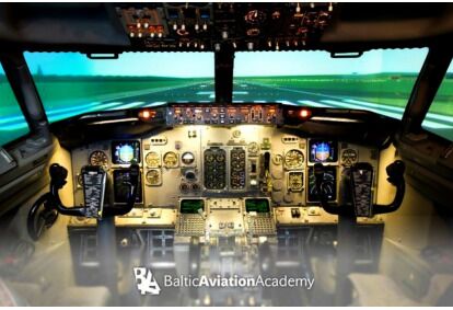 Ekstrēma reāla lidojuma Boeing 737 simulatora pilotēšana Viļņā