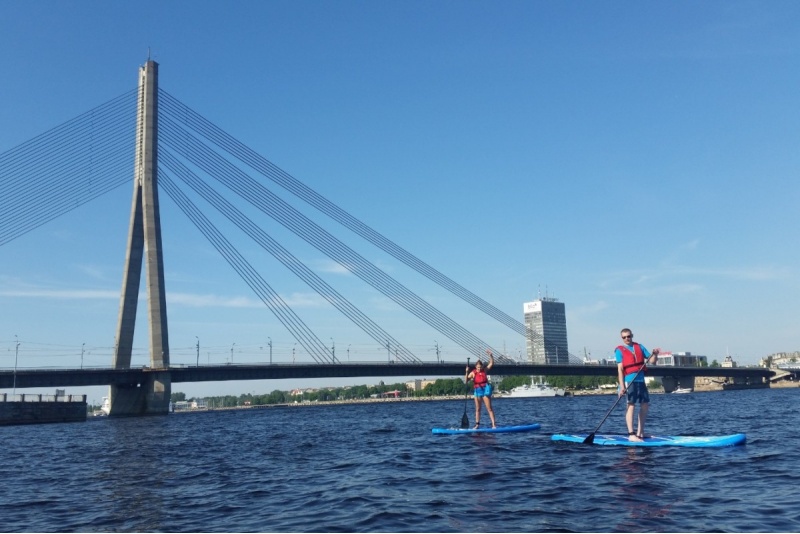 Романтическое приключение с досками SUP в центре Риги