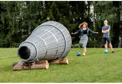 Fultbolgolfa spēle Siguldas Futbolgolfa parkā